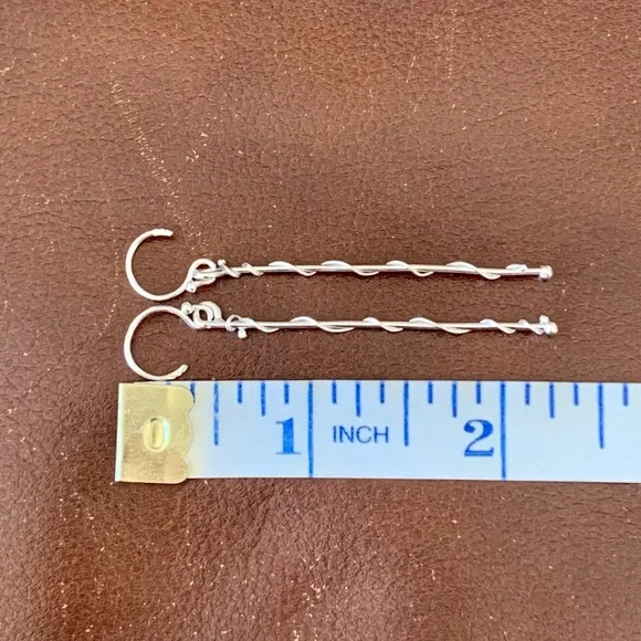 DONATED!  Sterling Silver Bar Earrings - Picture 13 of 16